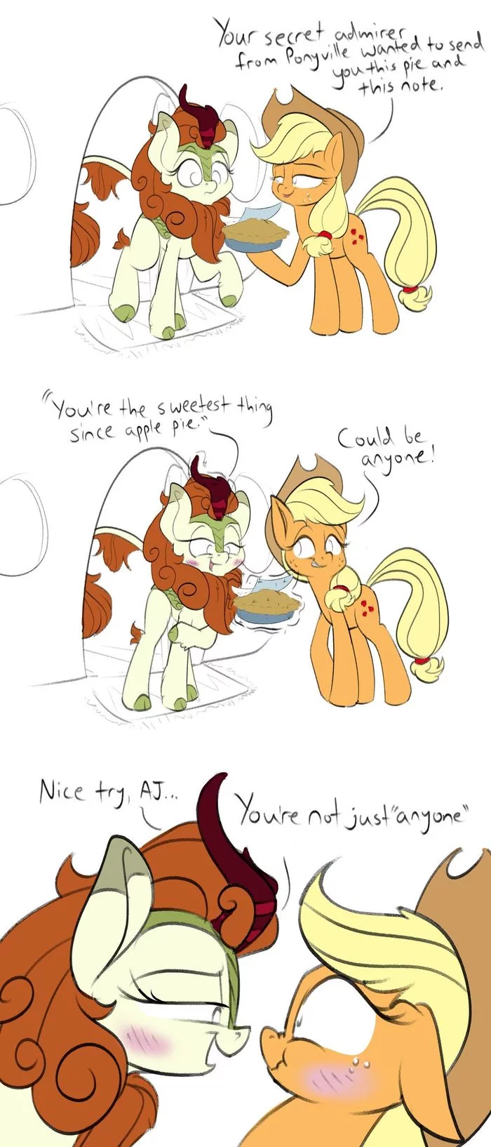 Intrigue - My little pony, PonyArt, Applejack, Autumn blaze, MLP Kirin, MLP Lesbian, Shipping, Longpost