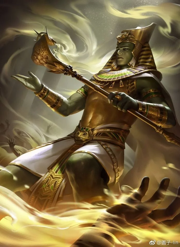 God of Chaos and Darkness - Drawing, Egyptian mythology, Egyptian gods, Cook, Art, Yuanyuan Wang