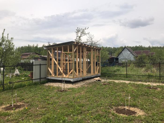 I am building a summer kitchen/shed using frame technology - My, Building, Builders, Dacha, Longpost