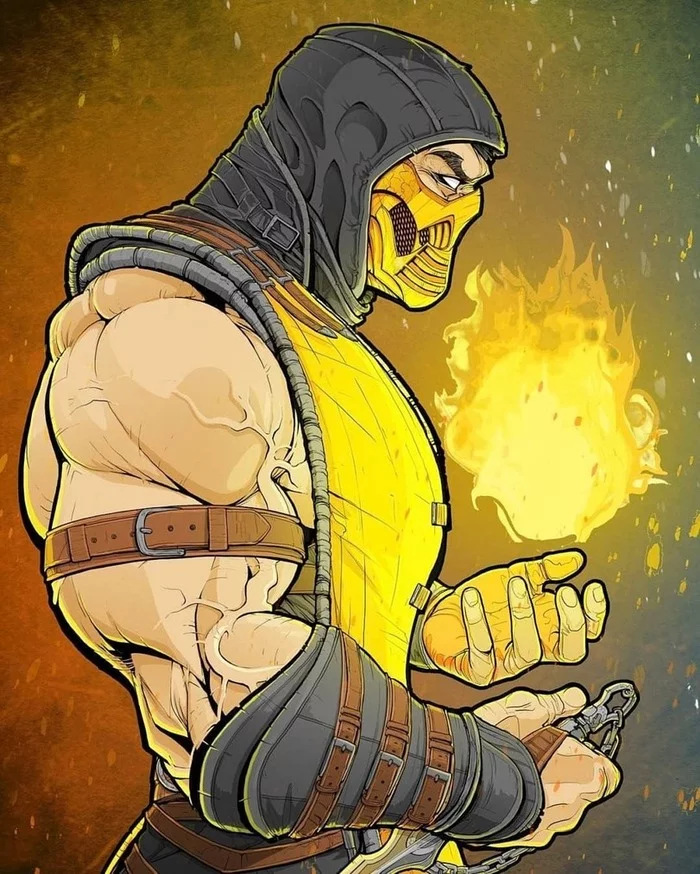 Mortal Kombat Arts - Mortal Kombat, Нуб сайбот, Персонажи, Игры, Арт, Длиннопост, Саб-Зиро, Рептилия (Mortal Kombat), Скорпион (Mortal Kombat)