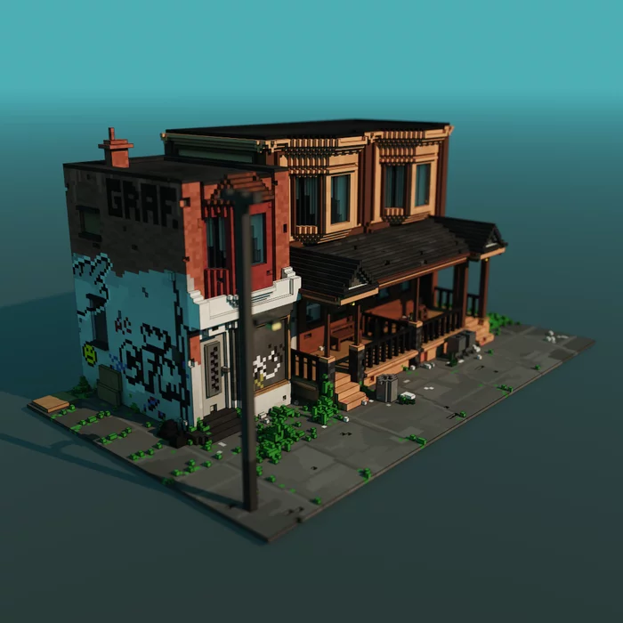 Voxel artist is looking for an interesting project - My, Voxelart, 3D graphics, Gamedev, Voxel, Longpost