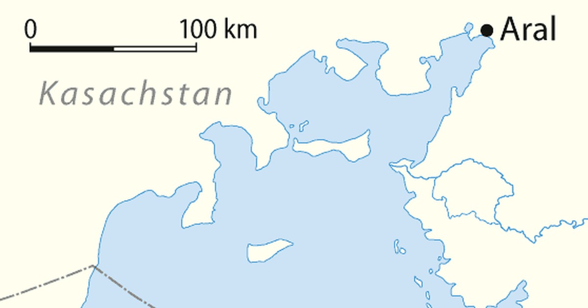 Карта аральского моря 1950 года