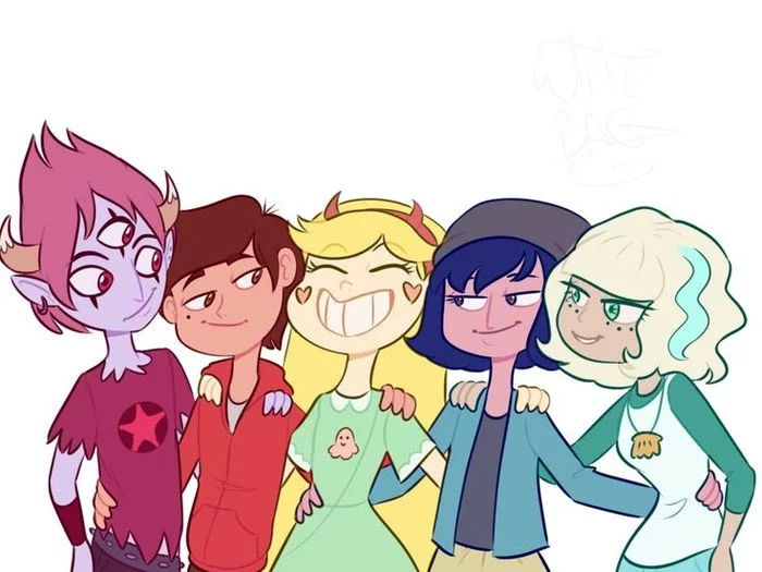 Стар против сил зла.Арт (Вместе) - Star vs Forces of Evil, Арт, Star Butterfly, Marco Diaz, Tom Lucitor, Jackie Lynn Thomas, Janna Ordonia