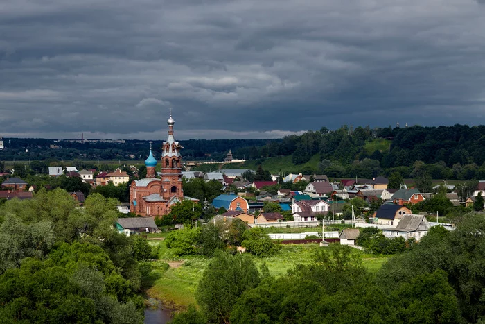 Borovsk. Kaluga region. 06/13/20 - My, Borovsk, The photo, Sunset, Church, River, Landscape, Longpost