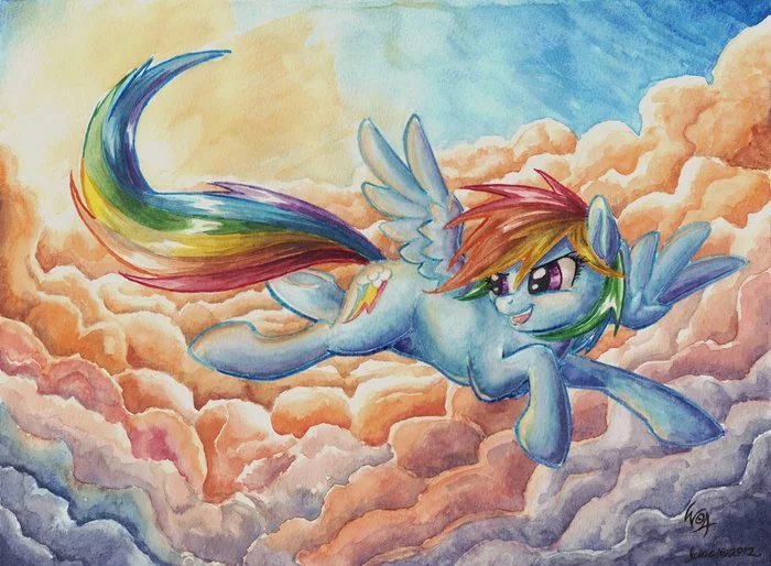 Радуга в небе - My Little Pony, Rainbow Dash, The-Wizard-Of-Art