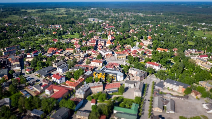 I love my city (Cesis, Latvia) - My, Latvia, CД“sis, Aerial photography, Aerial photos, Town, Drone, Travels