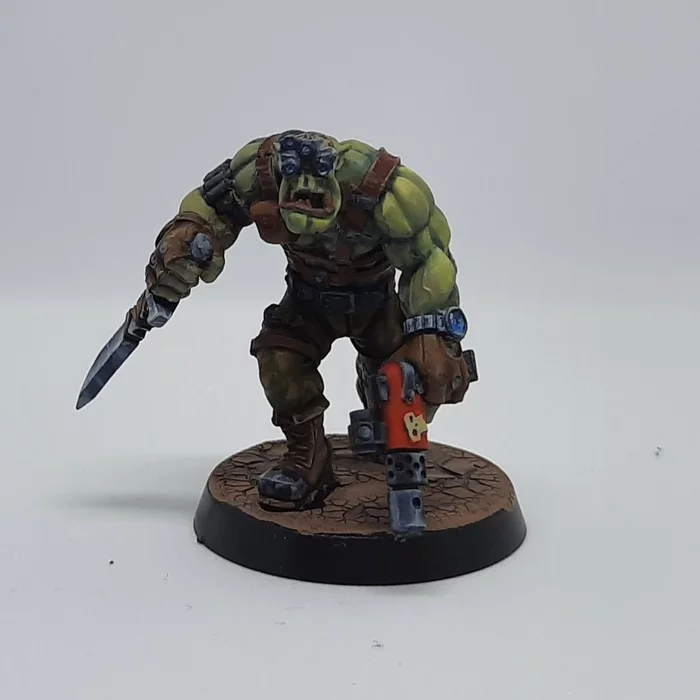 Orcs from the artel for my kill team - My, Wh miniatures, Warhammer 40k, Orcs, Miniature, Painting miniatures, Longpost