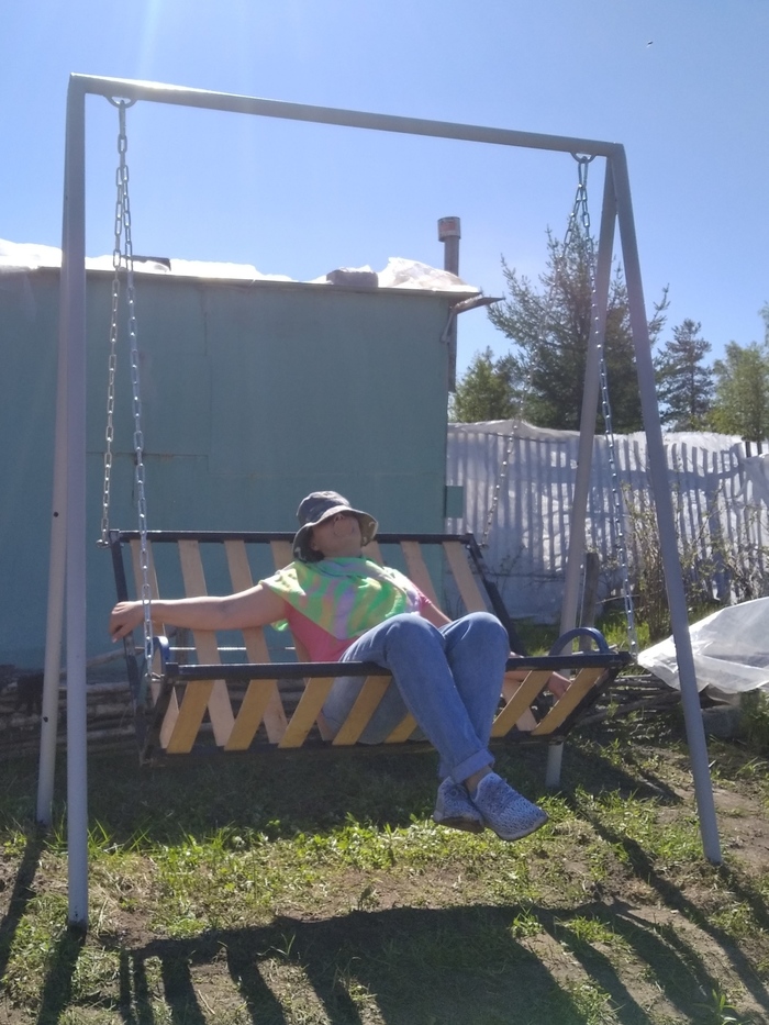 Качели из металлолома Своими руками, Качели, Сад, Длиннопост