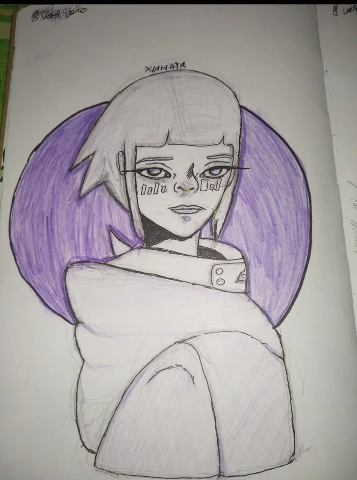 I only had a black pen, a pencil and a purple pencil - Naruto, Beginner artist, Drawing, Manga, Style, Sketch