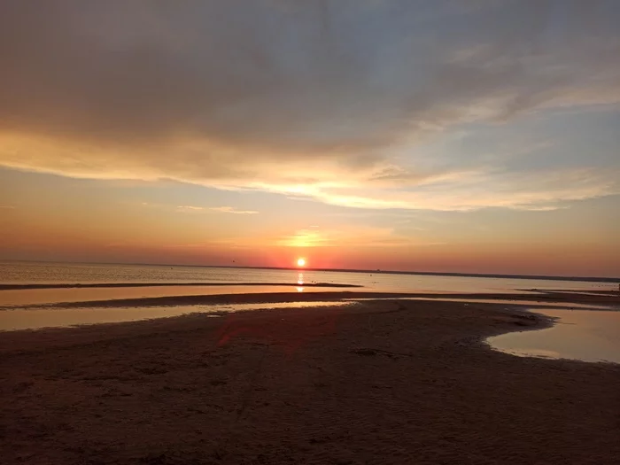 Sunset on Finyaga - My, The photo, Saint Petersburg, Sunset, The Gulf of Finland