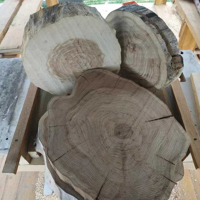 Bedside table with a live edge made from cut elm (elm) - My, Karagach, With your own hands, Homemade, Longpost