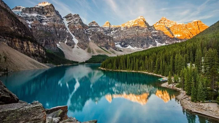 Moraine Lake, Canada - Canada, Lake, Nature, The mountains, beauty, Forest, Picturesque, North America