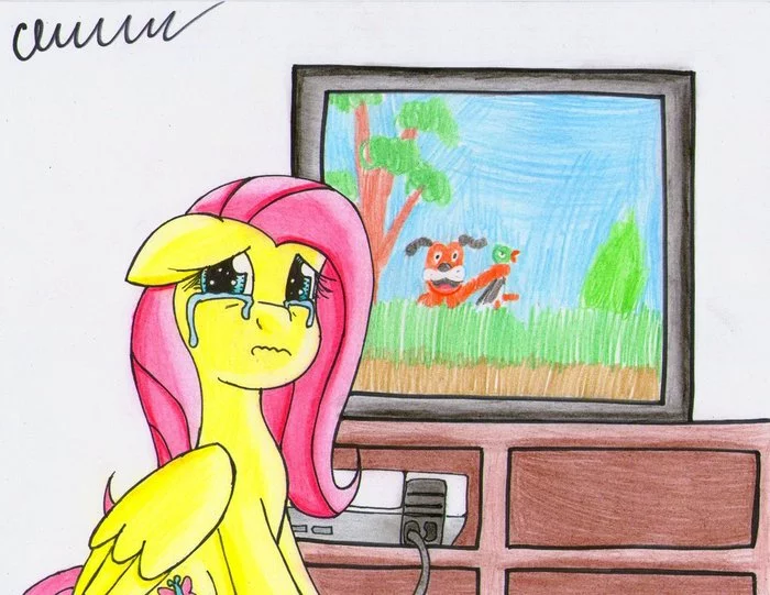 - I don't want to play it anymore - My little pony, Fluttershy, Duck Hunt