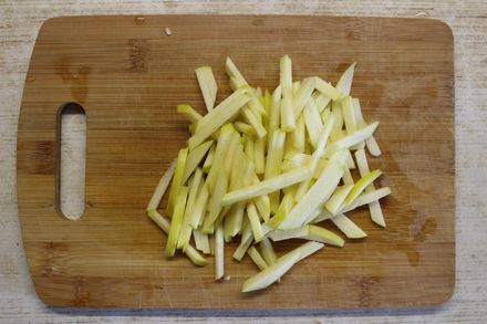 Salad Prague with smoked brisket, cucumbers and apples - My, Salad, Second courses, Recipe, Food, Cooking, Festive table, Longpost