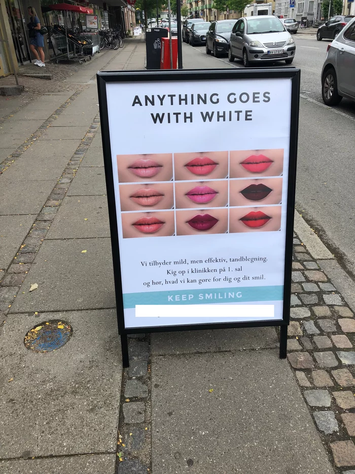 Everything goes with white - My, Denmark, Teeth whitening, Humor