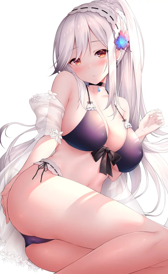 Dunkerque - NSFW, Аниме, Anime Art, Azur Lane, Dunkerque, Купальник, Грудь