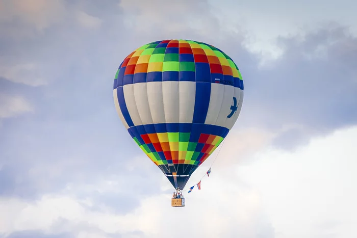 In a big hot air balloon - My, Balloon, Sky, The photo, Brightness