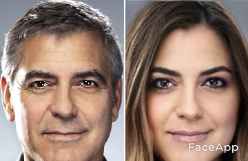 Невозможно остановиться - Моё, Faceapp, Анджелина Джоли, Моника Беллуччи, Джордж Клуни, Брэд Питт, Жерар Депардье, Луи де Фюнес, Пьер Ришар, Длиннопост