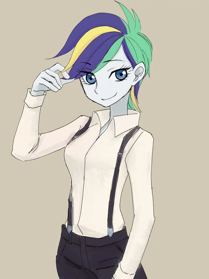 Tomboy Rarity - Haibaratomoe, Rarity, My little pony, Humanization, Longpost