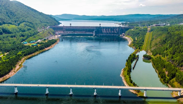 Krasnoyarsk Hydroelectric Power Plant & Ship Lift - My, Krasnoyarsk HPP, Divnogorsk, Yenisei, River, Ship lift