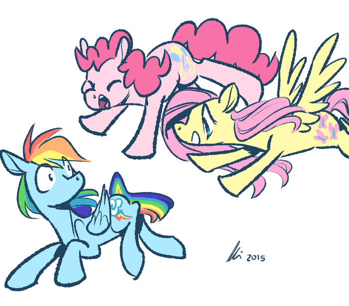   3...2... My Little Pony, Rainbow Dash, Fluttershy, Pinkie Pie