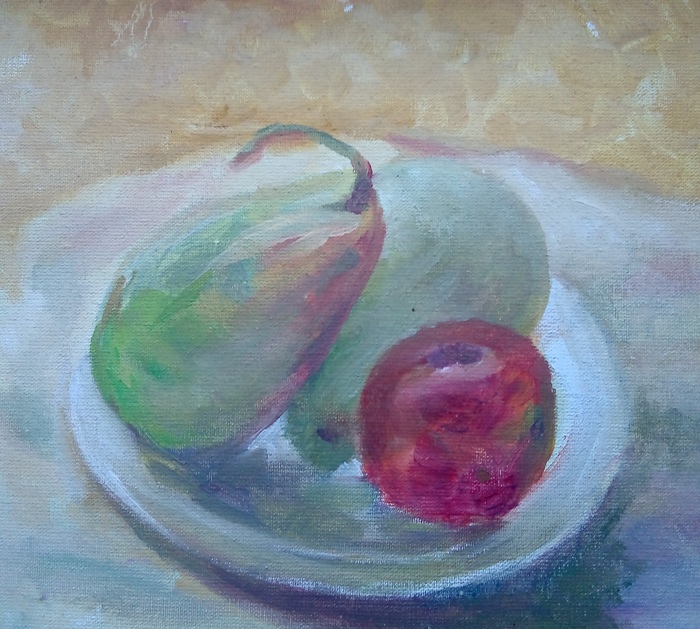 Нарисовал натюрморт маслом
