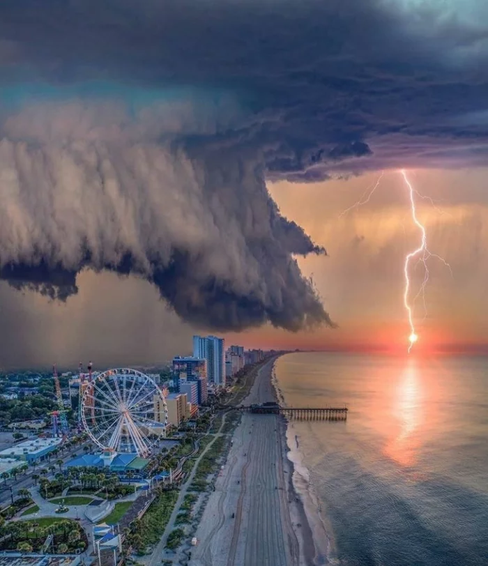 Storm - Thunderstorm, The photo, South Carolina, USA, Photoshop, Lightning