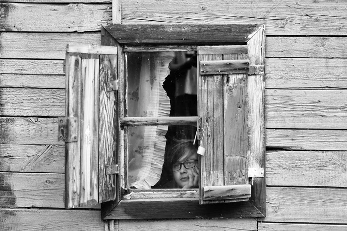 Sadness - My, Window, Sadness, Boy, Black and white, Zenitar 85