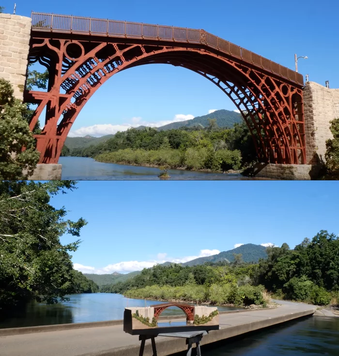 Realistic diorama of the iron bridge! - Reddit, Diorama, Bridge, Realism, Foreshortening, Iron, Metal structures, Miniature, Video, Longpost