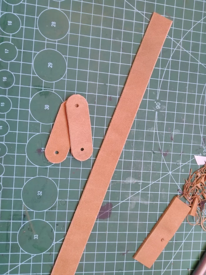 Choker. A little bit of the creation process - My, Natural leather, Choker, With your own hands, Leather products, Mask, Longpost, Needlework with process, Leather