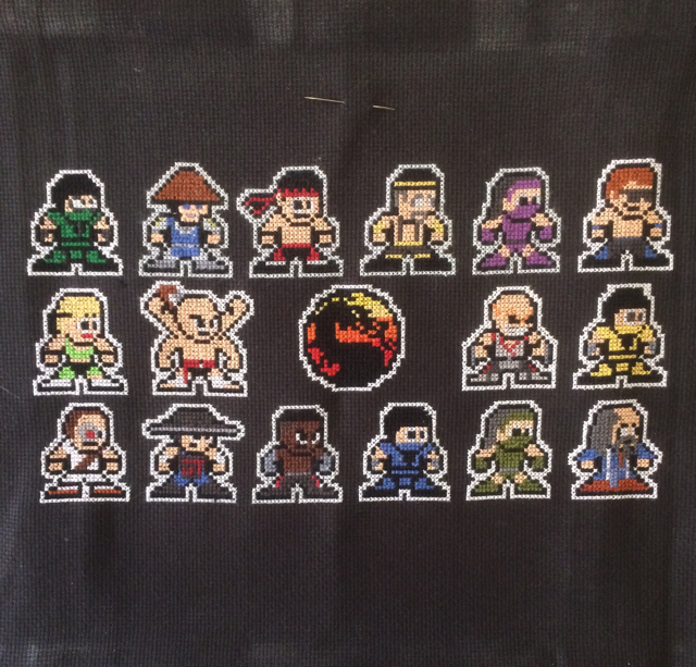 Mortal Kombat cross stitch - My, Mortal kombat, Embroidery