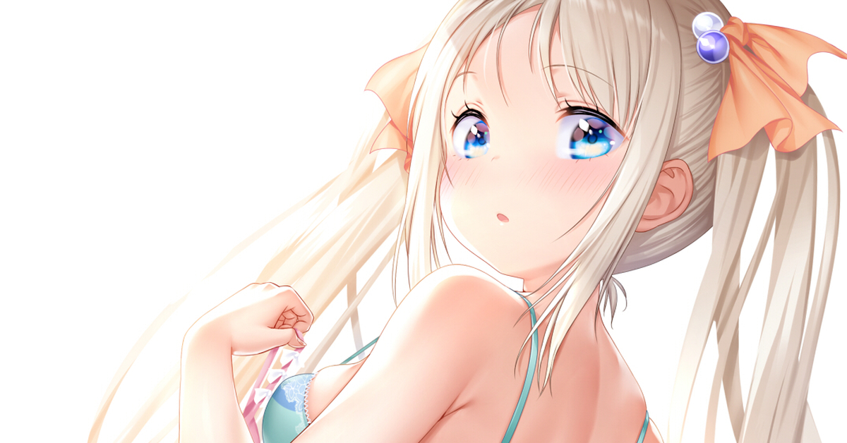 Anime girl blonde pigtails