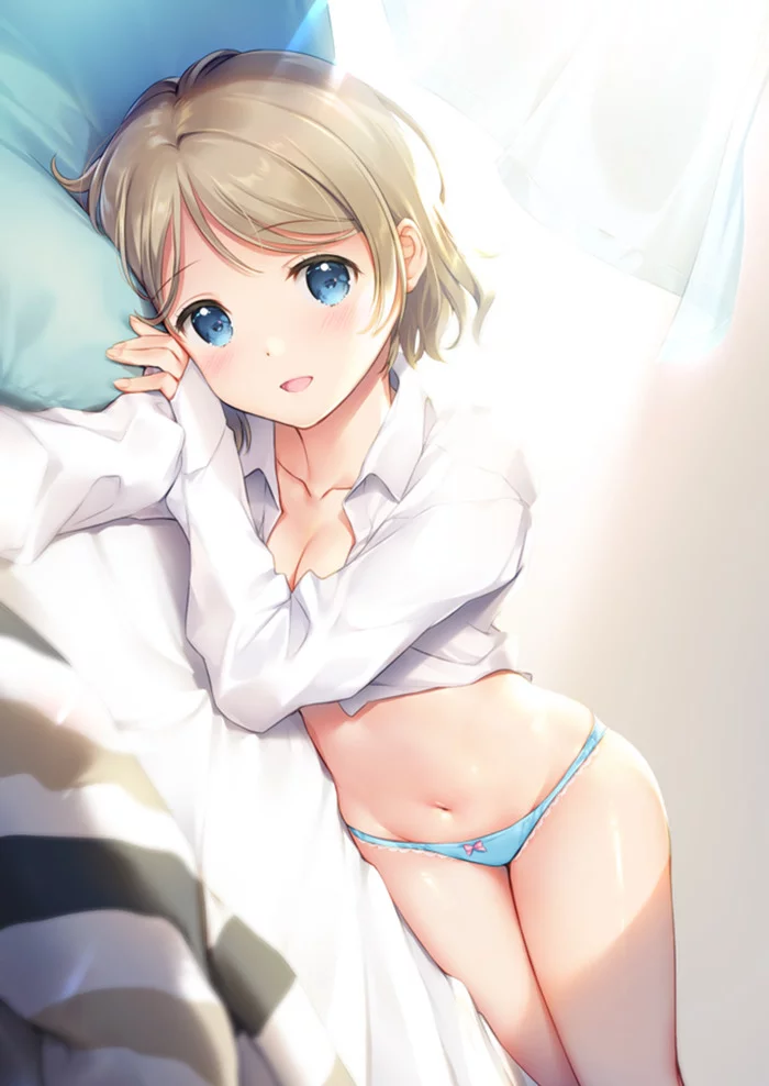 You Watanabe - NSFW, Anime, Art, Anime art, Erotic, Love live! Sunshine !!, Watanabe You, Underwear