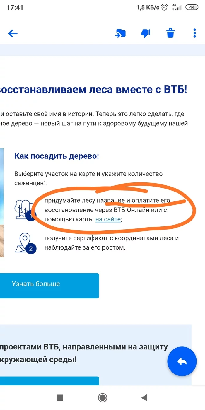 ВТБ решили восстановить лес - Моё, Лес, Природа, Банк ВТБ