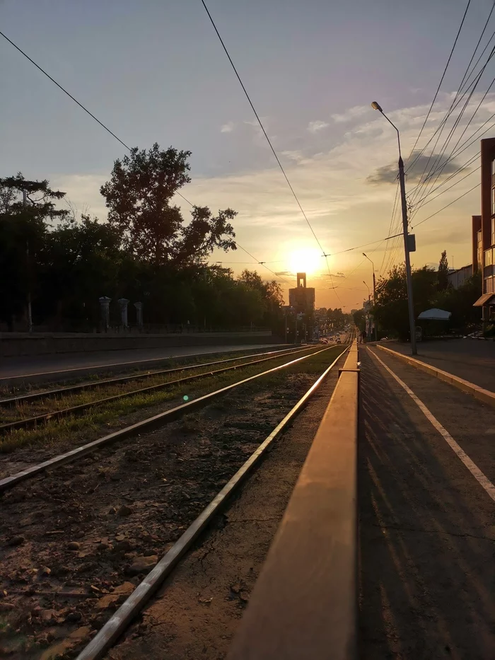 Photos every day - My, Irkutsk, Sunset, Railway, The photo