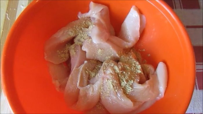 Chicken fillet in soy-ginger marinade - My, Cooking, Second courses, Chicken fillet, Marinade, Video recipe, Video, Recipe, Food