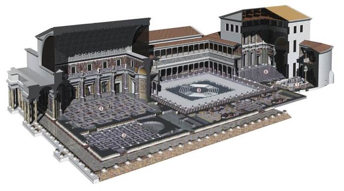 Дворец Домициана Древний Рим, Архитектура, Рим, Длиннопост
