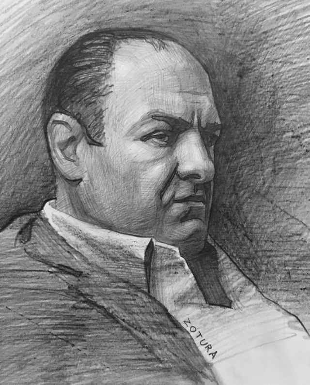 You woke up this morning - My, The Sopranos, Drawing, James Gandolfini