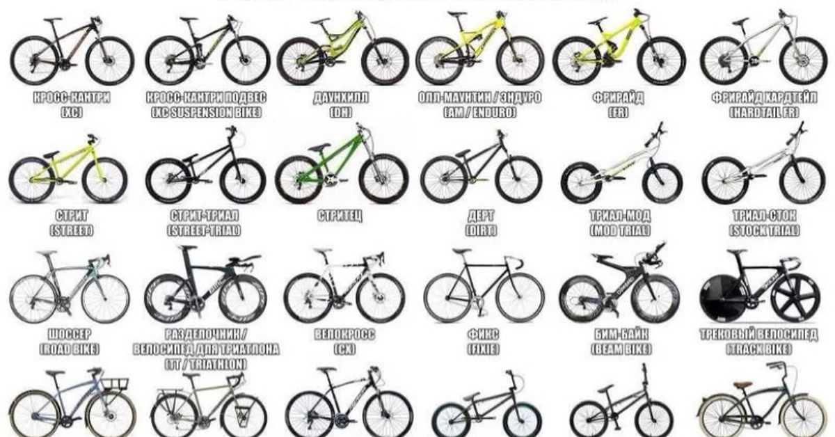 Как отличить велосипеды