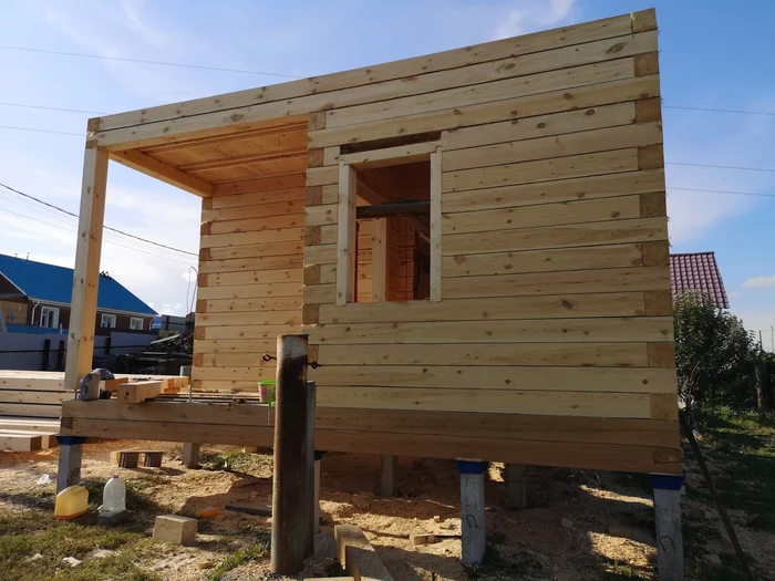 I am building a box house from fresh wood, prices - My, Building, House, Dacha, With your own hands, Work, Video, Longpost