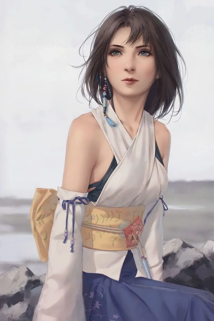 Yuna - Drawing, Final Fantasy, Yuna, Art, Miura-N315