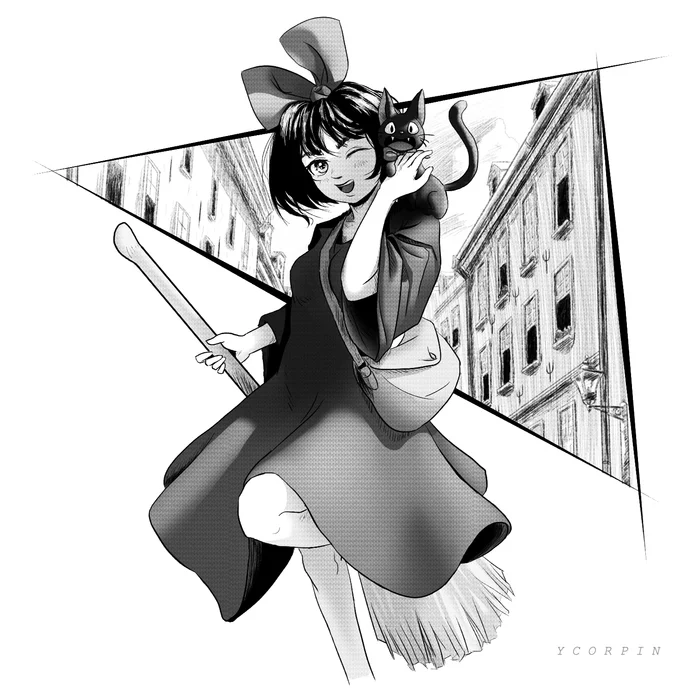 Manga Style - Anime, Majo no takkyuubin, Kiki's delivery service, Anime art, Kiki