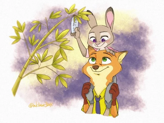 Tanabata - Zootopia, Nick and Judy, Tanabata, Holidays, Japan, Art