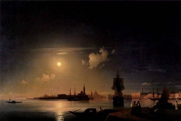 Moonlit nights in the paintings of Ivan Aivazovsky - Aivazovsky, Artist, League of Artists, Art, Painting, moon, Sea, beauty, Longpost