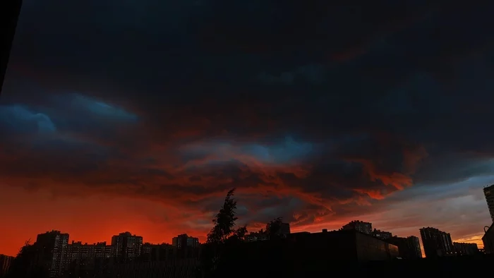 Something's coming - My, Saint Petersburg, Sky, Sunset, The photo