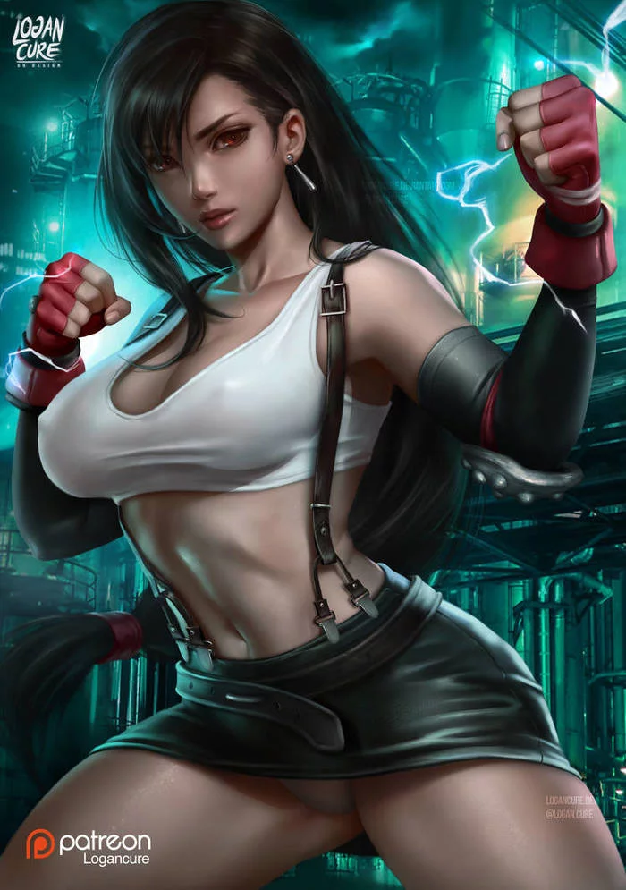 Battle set from Tifa - NSFW, Logan cure, Art, Final Fantasy, Final fantasy vii, Tifa lockhart, Erotic, OnOff, Cameltoe, Longpost