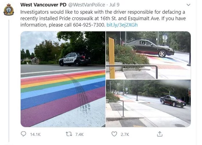 Police looking for driver who desecrated Rainbow - Rainbow, Police, Minorities