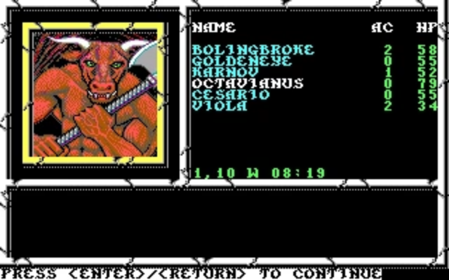 Fantastic Beasts #2.1. Minotaurs in old games, 1981-89 - My, Minotaur, Fantasy, Remembering old games, Retro Games, DOS games, RPG, Dungeons & dragons, Might and magic, Longpost