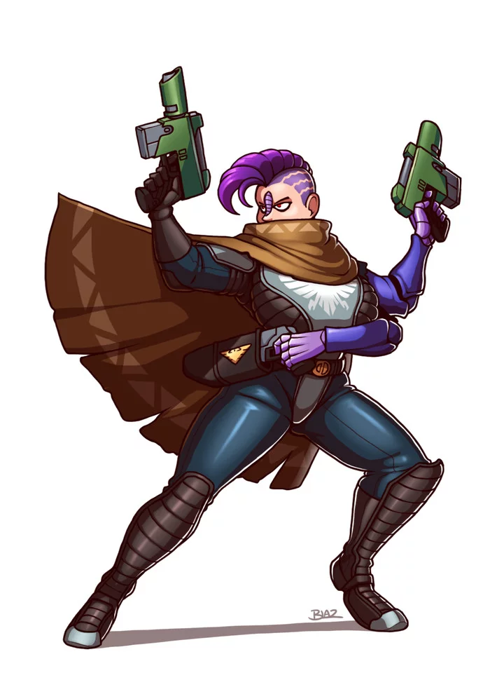 Genestealer Hybrid Gunslinger - Blazbaros, Warhammer 40k, Genestealer Cults, Art, Wh Art