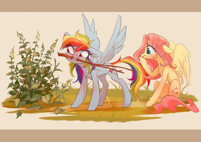  ! My Little Pony, Rainbow Dash, Fluttershy, 